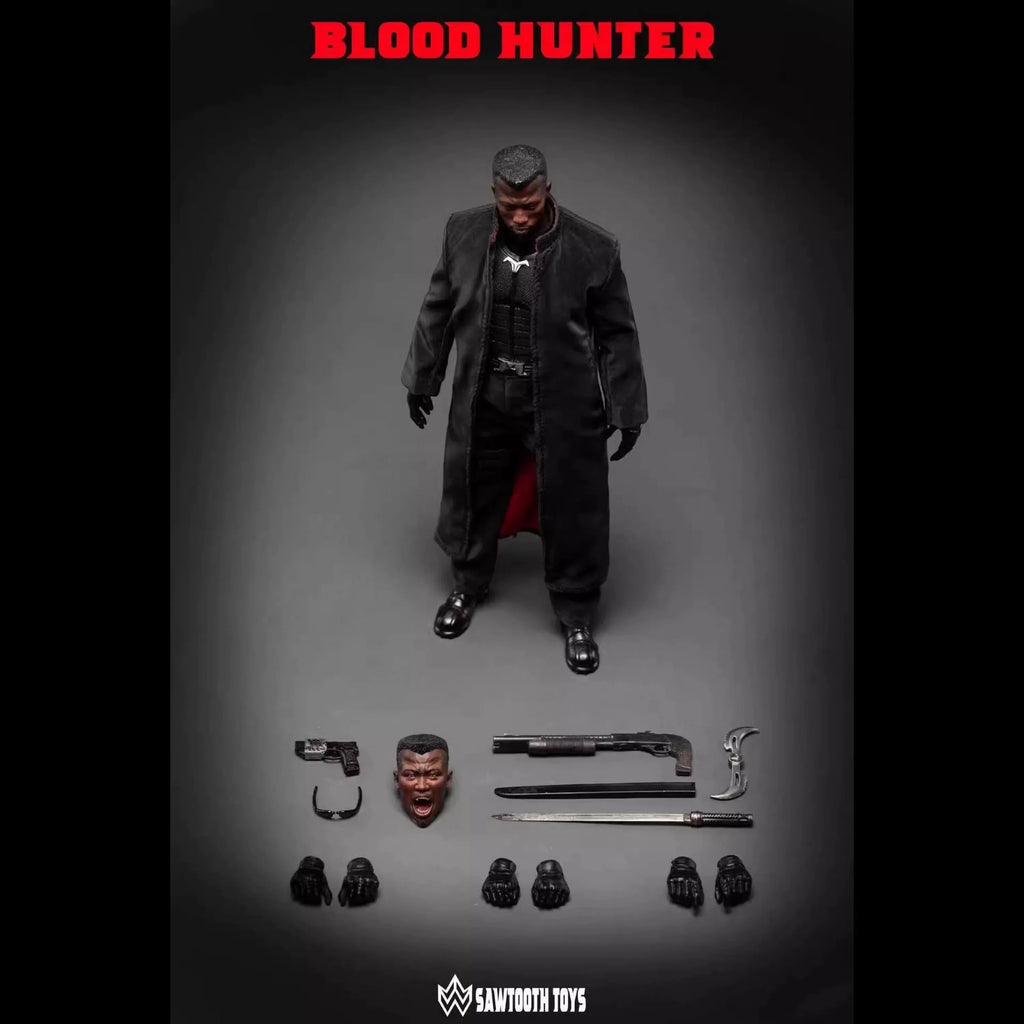 Sawtooth Toys Actionfigur Blood Hunter 1:12 Maßstab 6 Zoll Sammlerstück mit austauschbaren Köpfen, Waffen, Zubehör für Sammler