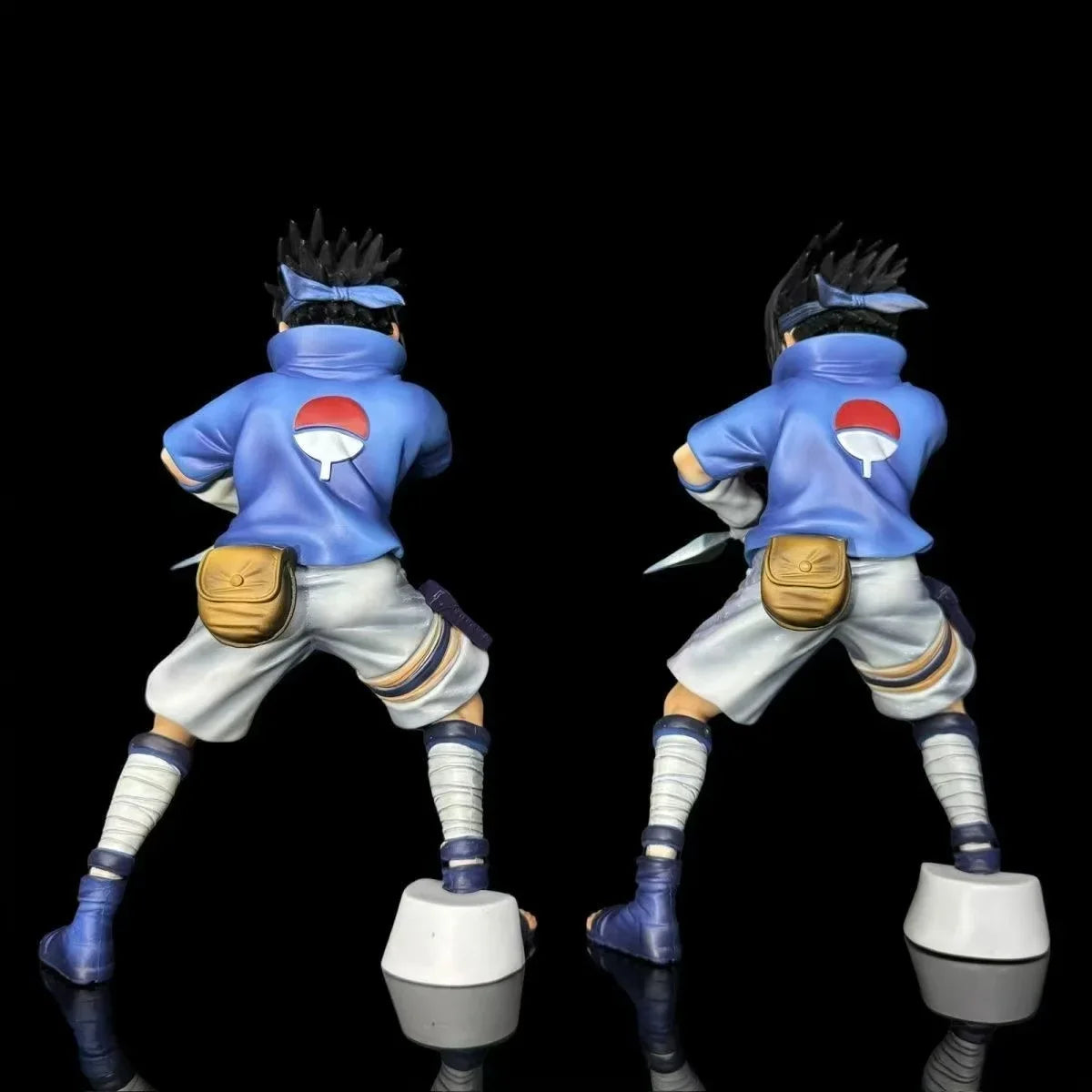 New 18.5cm Naruto Anime Figure Uchiha Sasuke Figurine Collectible Kagebunsin No Jyutu Pvc Statue Model For Boy Room Ornament Toy