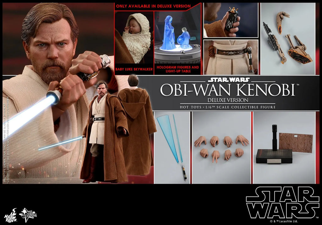 Hot Toys Obi Wan Kenobi MMS478 One Sixth Scale Deluxe Actionfigur Jedi Ritter Sammlerstück für Filmfans