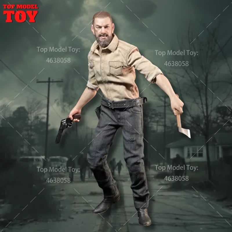 Kraken Studio 1/12 Maßstab Furchterregender Zombie-Polizist Killer Rick Figur Komplettset 6'' Männer Soldaten Actionfigur Modell Sammlerstück