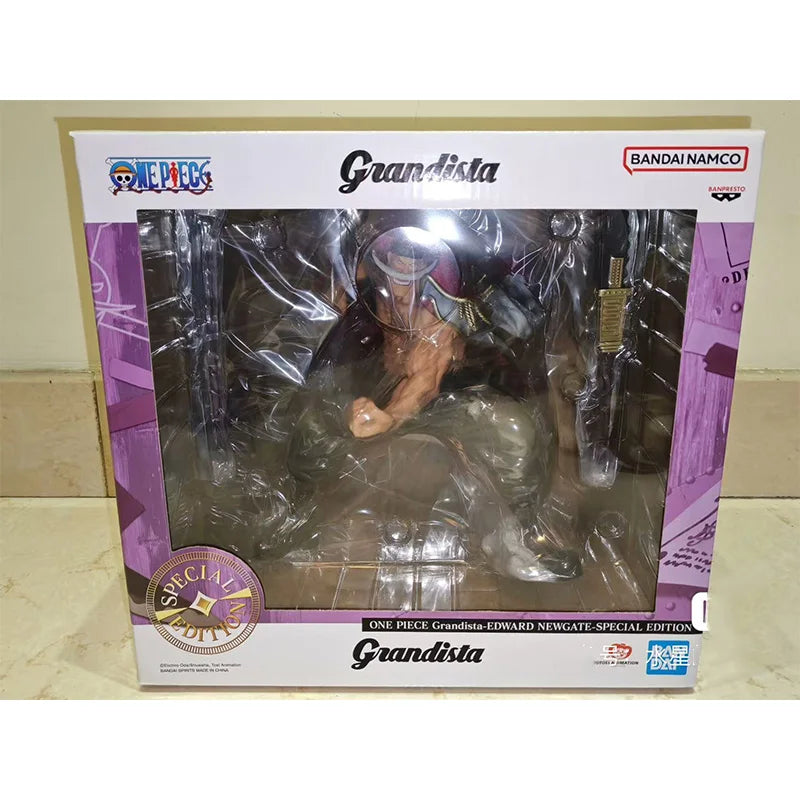 Original auf Lager Bandai One Piece Grandista limitierter Whitebeard Anime-Charakter bewegliche Puppe Modell Spielzeug Kindergeschenk