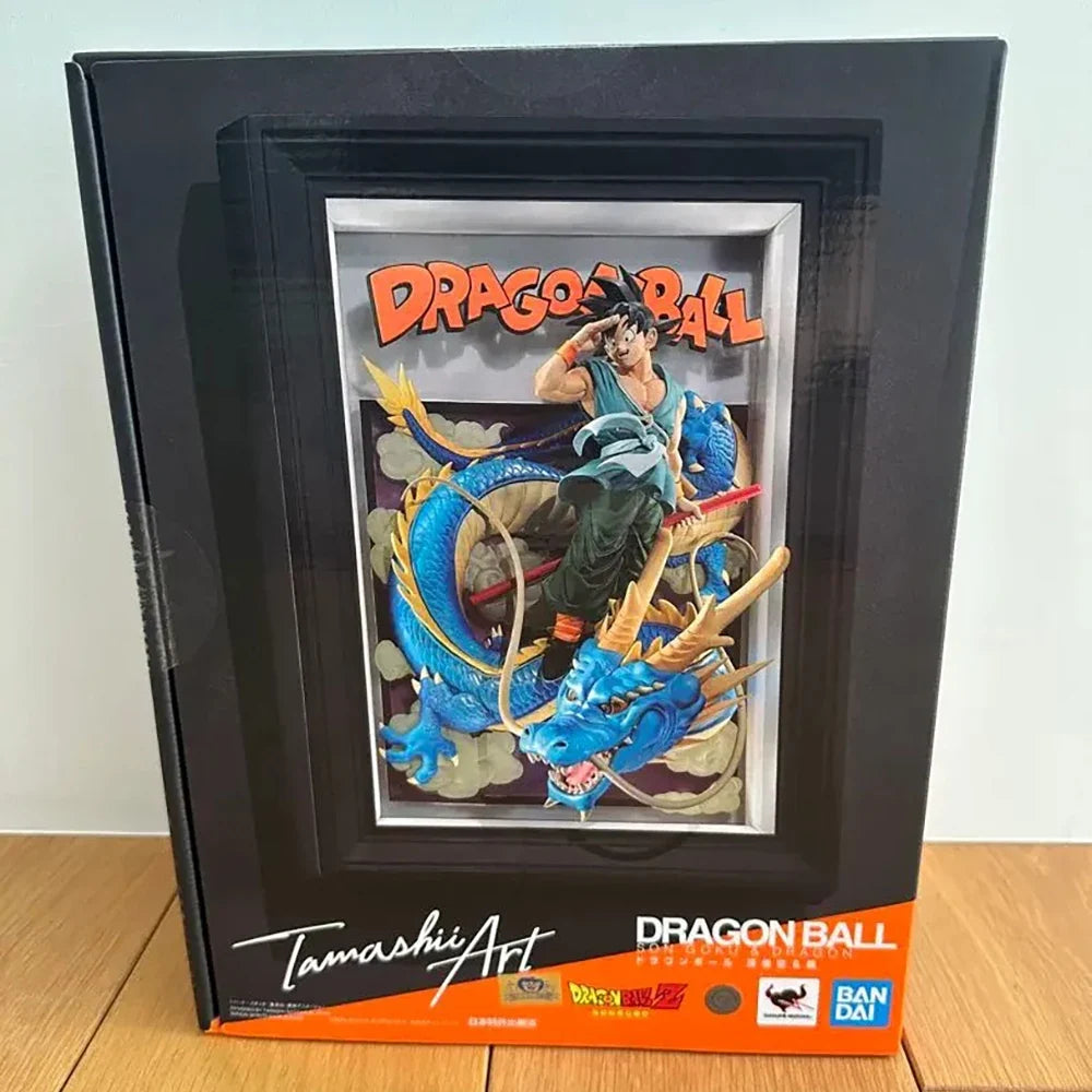 In Stock Original BANDAI Tamashii Art DRAGON BALL SON GOKU & DRAGON Anime Figure Action Figurine Boxed Model Toys Holiday Gifts