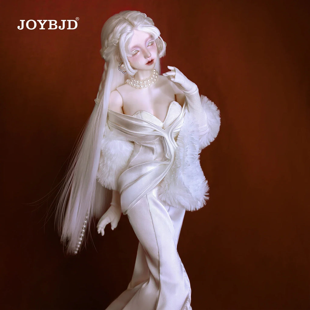 JOYBJD Lvy 1/4 Ball Jointed Doll Classic Elegant Style Noble Lady White Dress Full Set Gift Handmade Collectible BJD