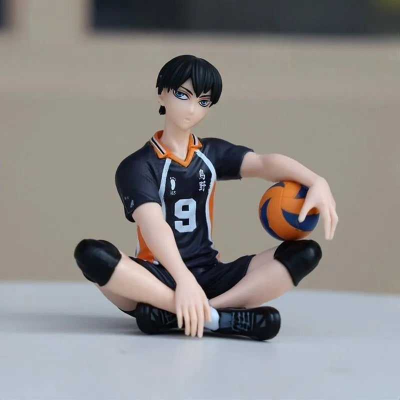 Anime Haikyuu Hinata Shoyo Kageyama Tobio Action Figures Sitting Pose PVC Model Volleyball Desktop Ornaments Collection Gift
