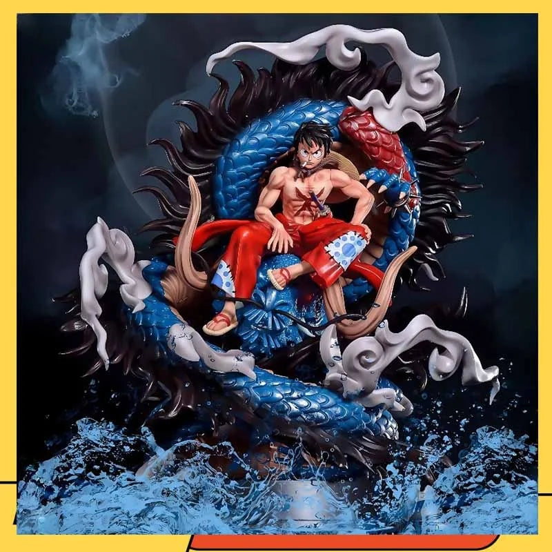 39cm Anime One Piece Figure Kaidou Vs Luffy Action Figures Pvc Model Collection Statue Desktop Decoration Doll Toy Birthday Gift
