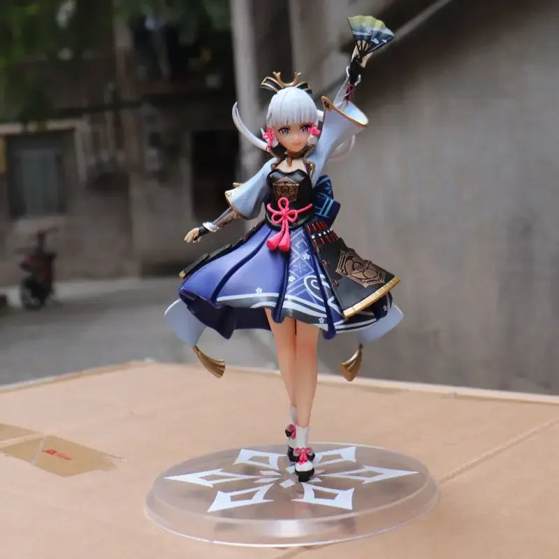 23CM Genshin Impact Hot Anime Figure Kamisato Ayaka Action Figure Cute Figurine Model Doll Kids Toys for Children Christmas Gift