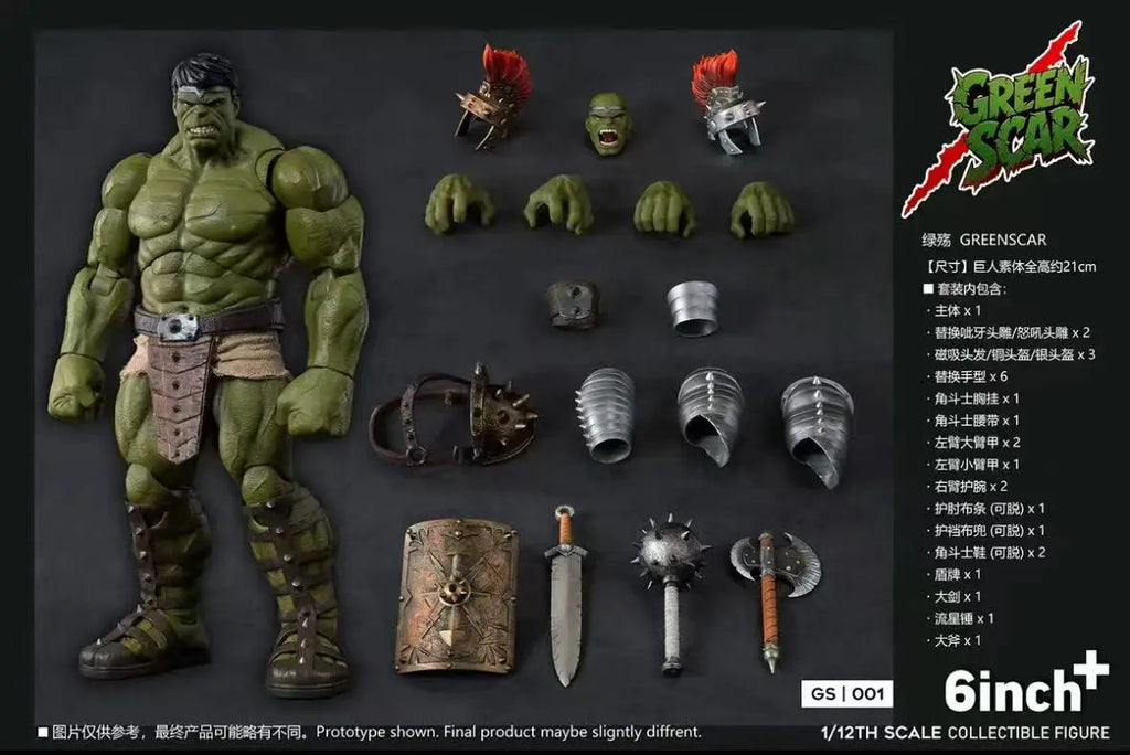 Auf Lager Original 6 Zoll plus GREENSCAR GS001 Hulk Actionfigur Spielzeug und Geschenkesammlung für Fans und Sammler