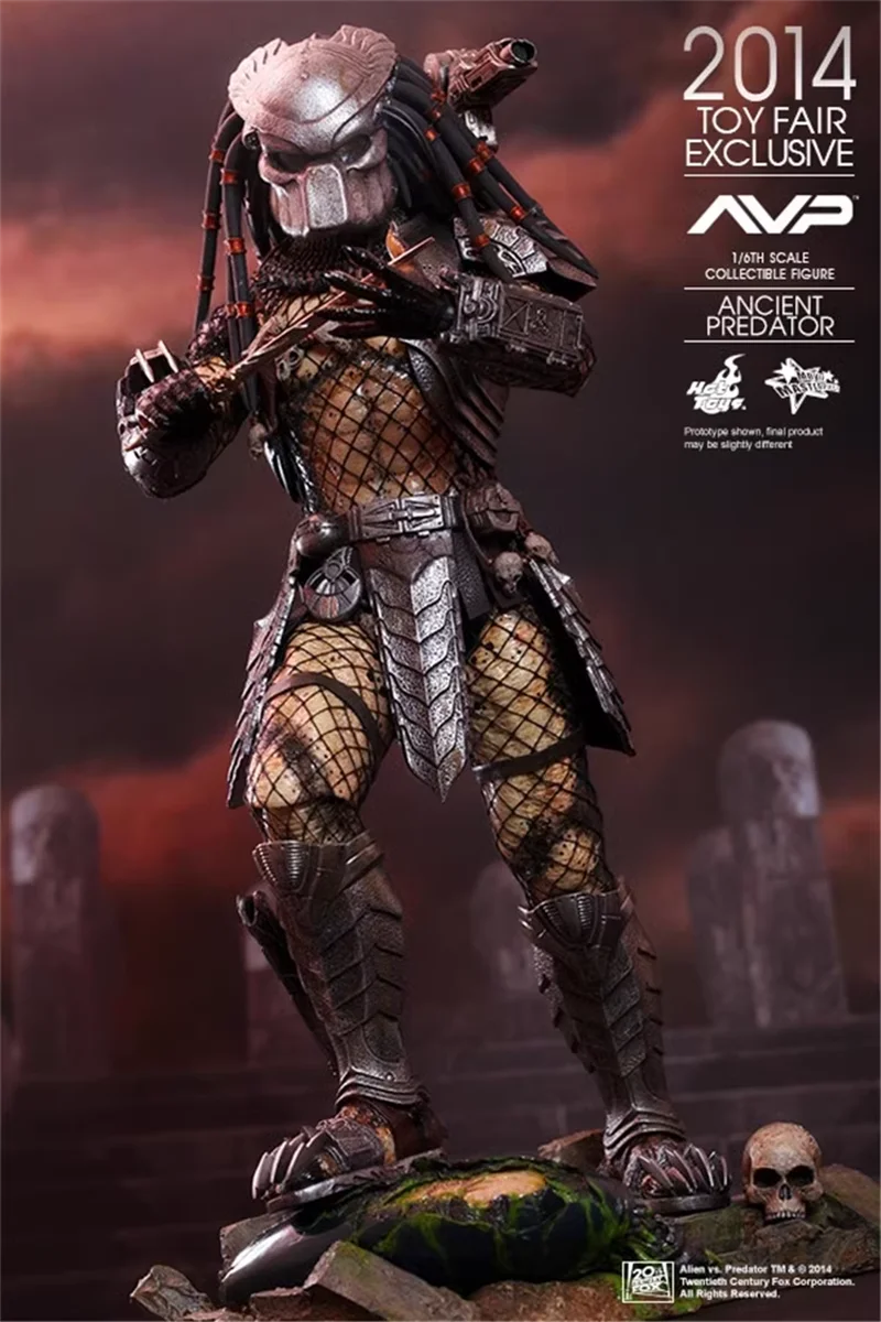 Original Hot Toys MMS250 Alien vs. Predator 1/6 Scale Ancient Predator Collection Action Figure Model Toys35CM