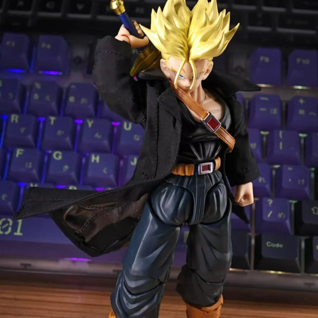 Dragon Ball Super Anime Shf Torankusu Handmade Long windbreaker Clothes Built In Iron Wire Is Suitable for 1/12 Humanoid Toys