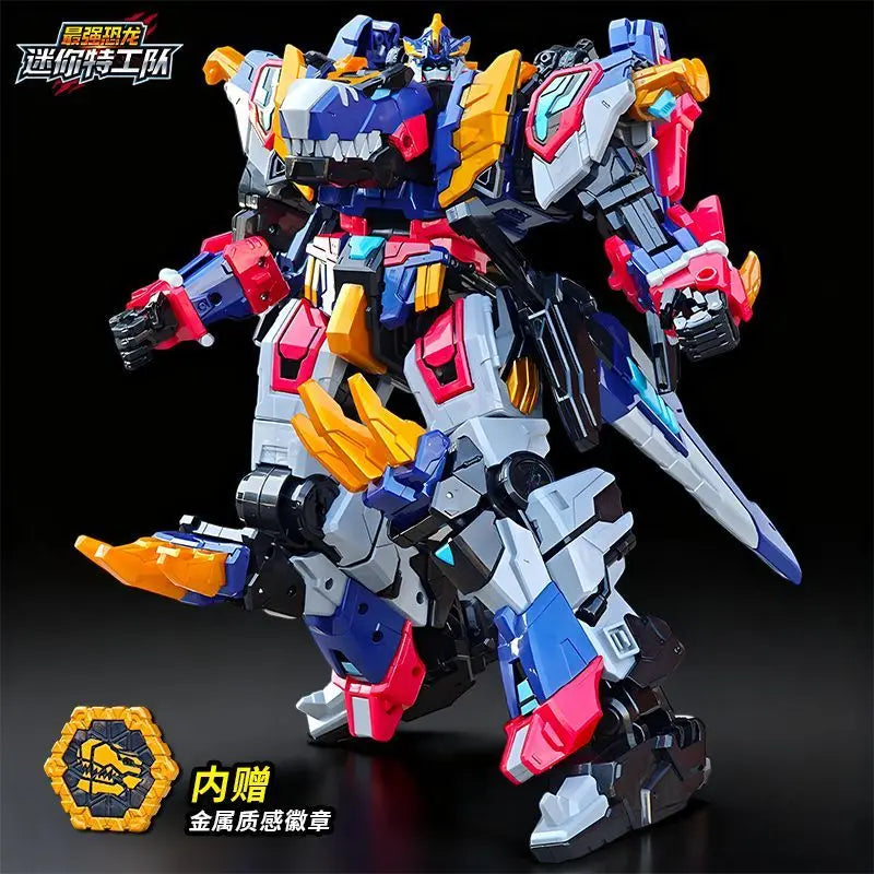MiniForce Dinoid Warrior Transformation Robot Dinosaur Model REX KAISER Mini Force Deformation Headbot Giganoto Dino Toys