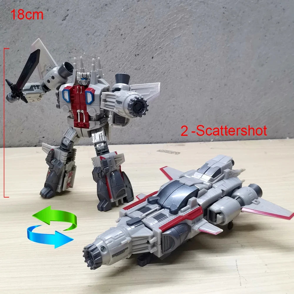 Computron Combiners Transformation Toys 5IN1 Scattershot Nosecone Strafe Afterburner Action Figure Deformed Robot Anime Model