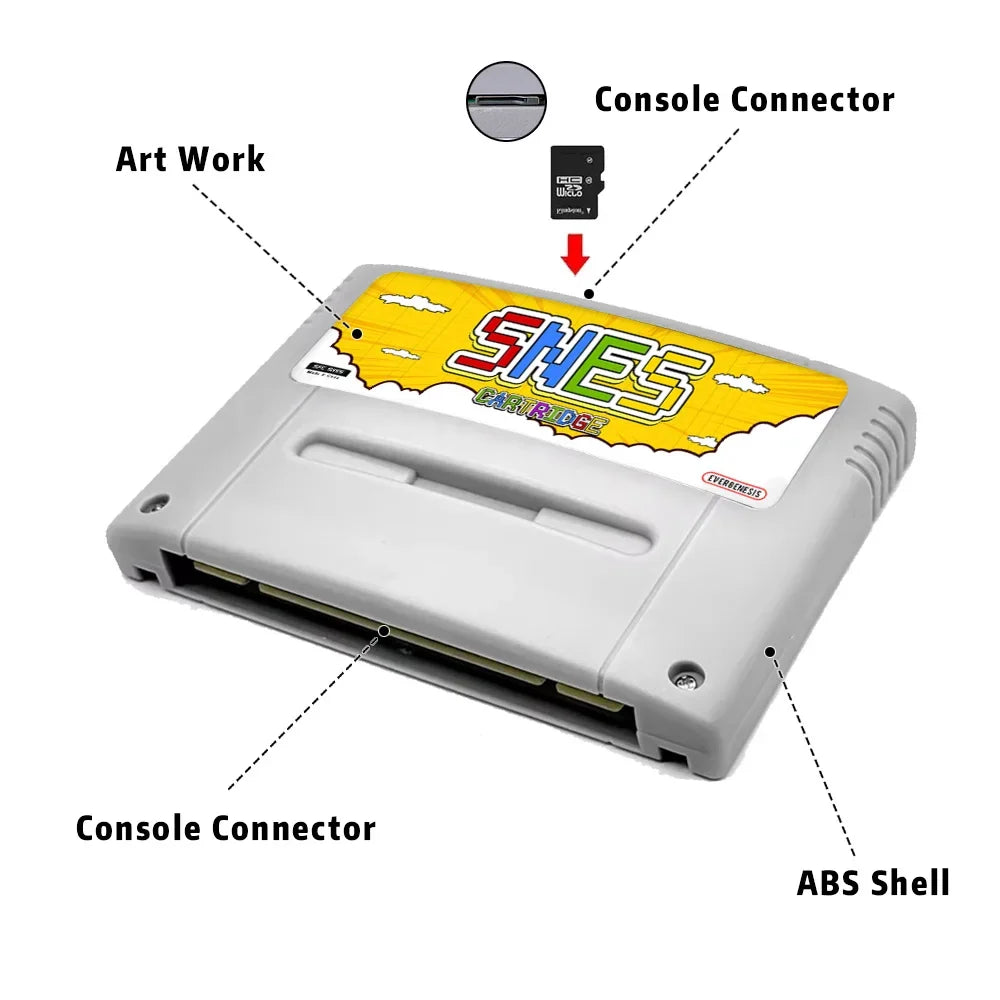 3000 in 1 SFC Card With 8GB TF Card Game Cartridge For Super Famicom SNES SFC Game Console Memory Card Game Accessories