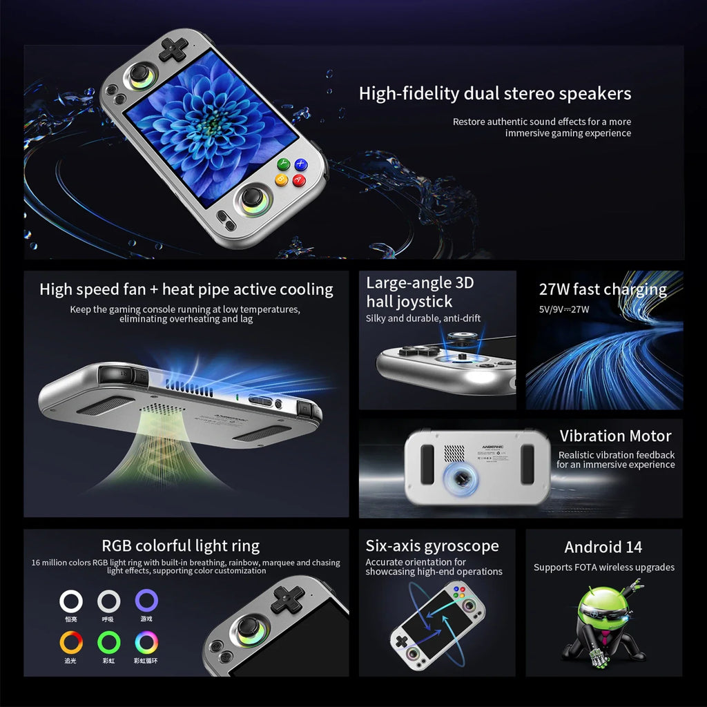 Anbernic RG 477M Handheld Game Console 4.7" LTPS In-Cell Multi-touch Screen Android WIFI Video Gaming Player Al Assistant RG477M