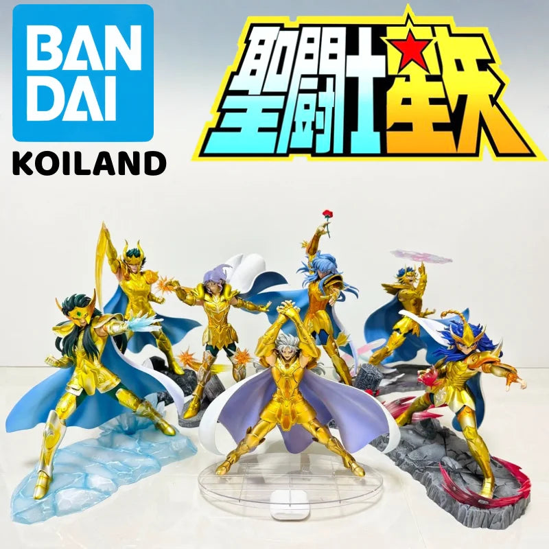 Genuine Bandai Saint Cloth Museum 12 Gold Saint Seiya All Series Art Statue Set Sculpture Limited Edition Anime Figurine Gift