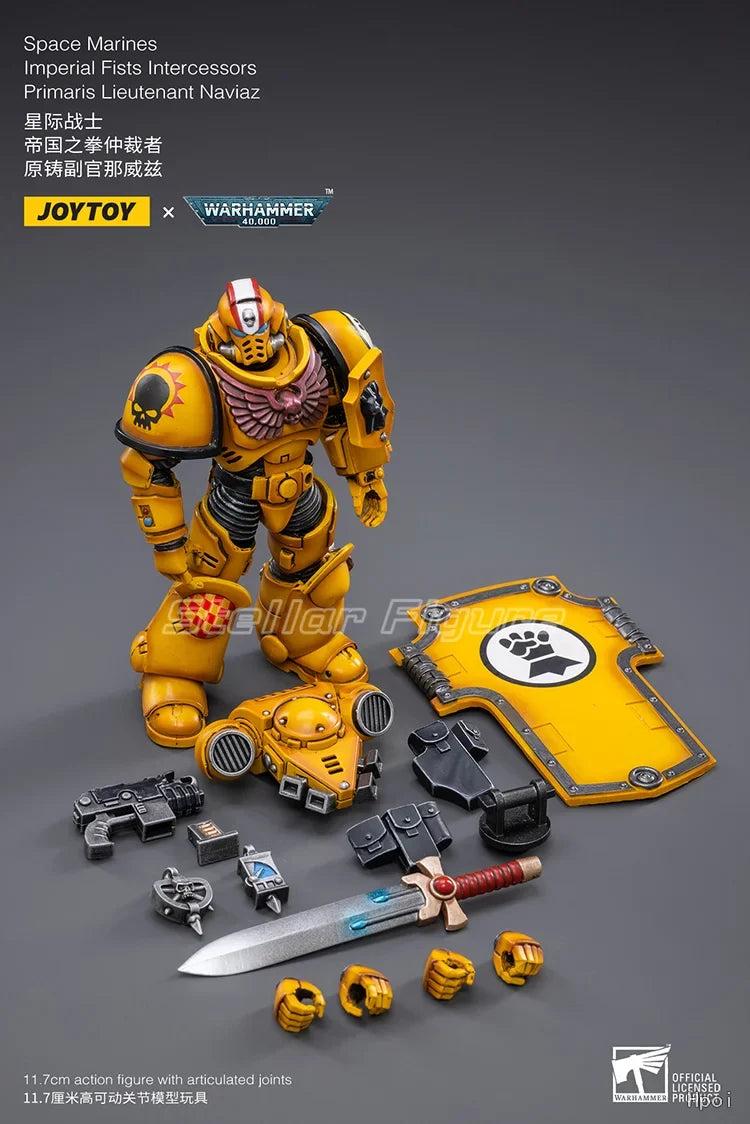 【SF】JOYTOY 1/18 Action Figure  Space Marines Imperial Fists Intercessors Primaris Lieutenant Naviaz Model Toys Gifts
