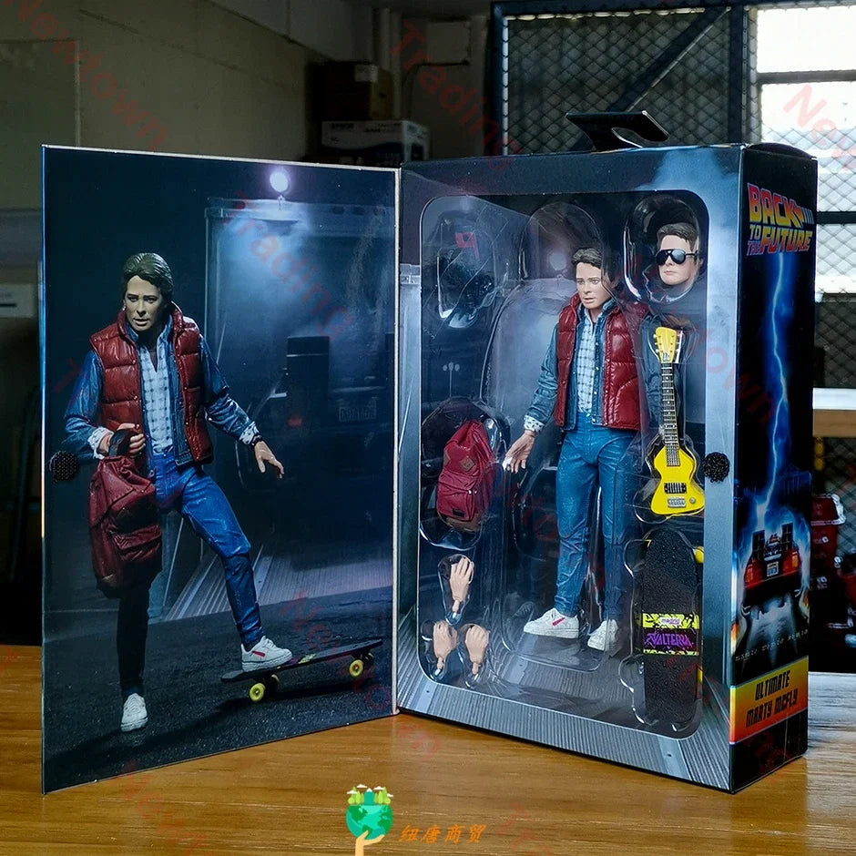 In Stock NECA Back To The Future Art McFly Doc Brown Biff Tannen PVC Action Figure Series Model Toy Christmas Gift