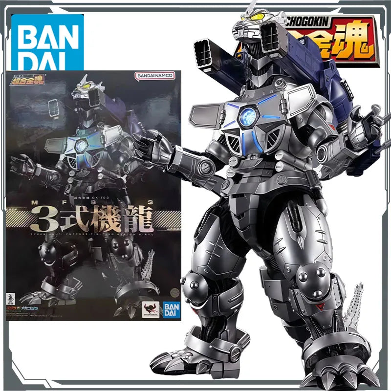 Bandai Original Soul of Chogokin MFS-3 Type 3 Kiryu 230mm Aerial Anime Action Figures Toys for Boys Christmas Gift Collectible