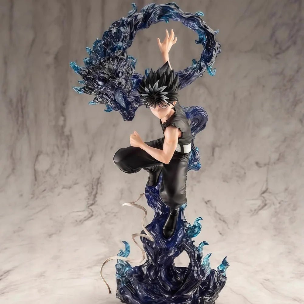 24cm YuYu Hakusho Hiei Dark Figure Anime Collectible Statue with Evil Eye Desktop Decoration Gift