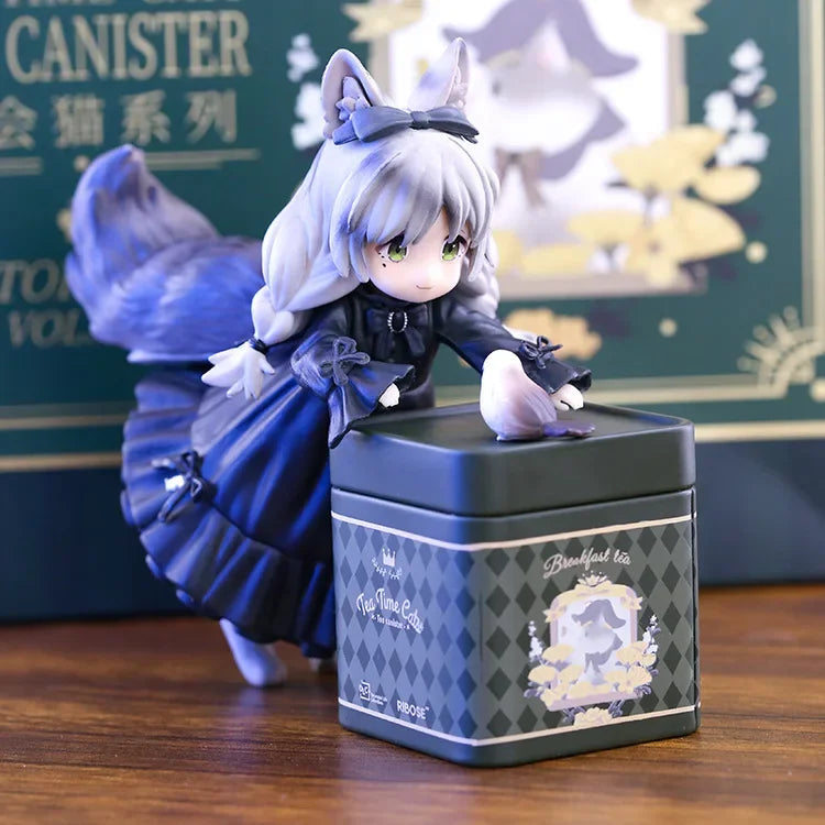 RIBOSE DLC Starshadowmagic Tea Party Cat Girl Dragen-Li PVC Anime Girl Figure Lovely Toy Statue Collection Model Doll Gifts