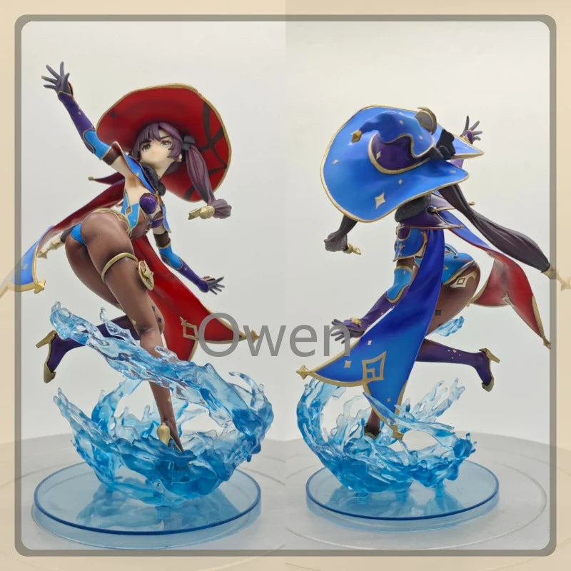 Mobile Game Anime Genshin Impact Astrologist Mona Megistus Figures Sexy Nilou Action Figures 23cm PVC Collection Birthday Toys