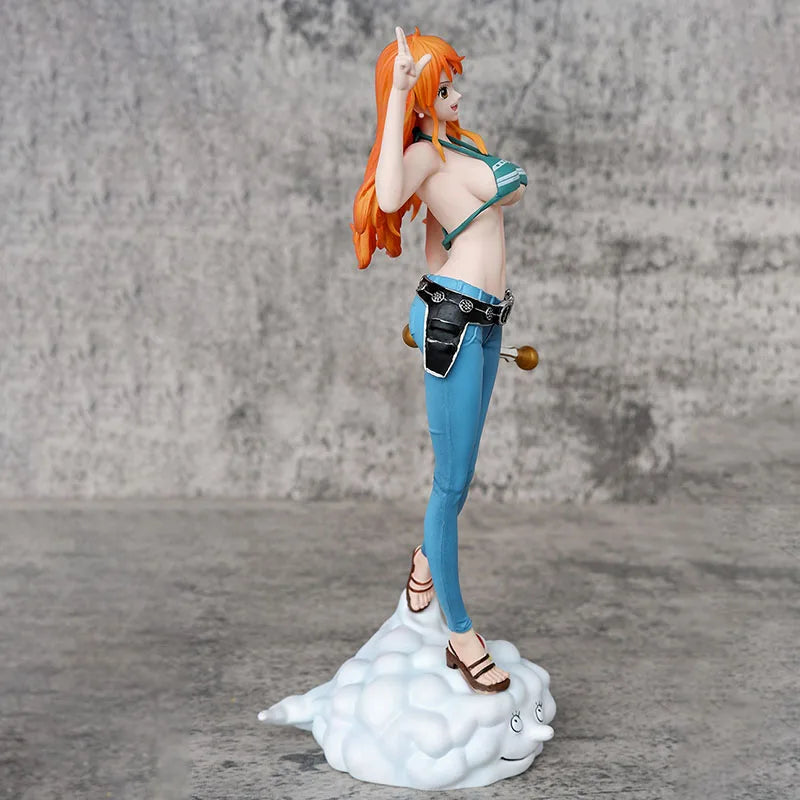 One Piece Action Figure 25cm C2 Nami Figuras Manga Figurine One Pieces GK Statue Model Ornaments Toys Anime Peripheral Kids Gift