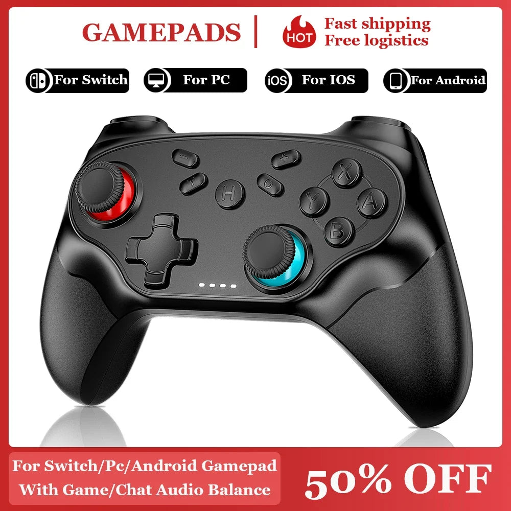 Gamepads For Switch/Pc/Ios/Android Wireless Controller With Turbo Game Controller Vibration Control Console Remote Accessories