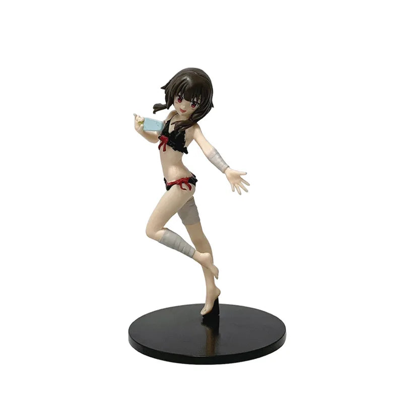 God's Blessing on This Wonderful World Season 17-18cm Megumin Aqua Figure Anime Swimsuit Beautiful Girls Model Ornaments Gifts
