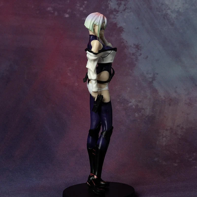 Hot 22.5cm Bandai Cyberpunk: Edgerunners Anime Figures Lucyna Kushinada Model Desktop Handmade Ornaments Decoration Boy Gifts