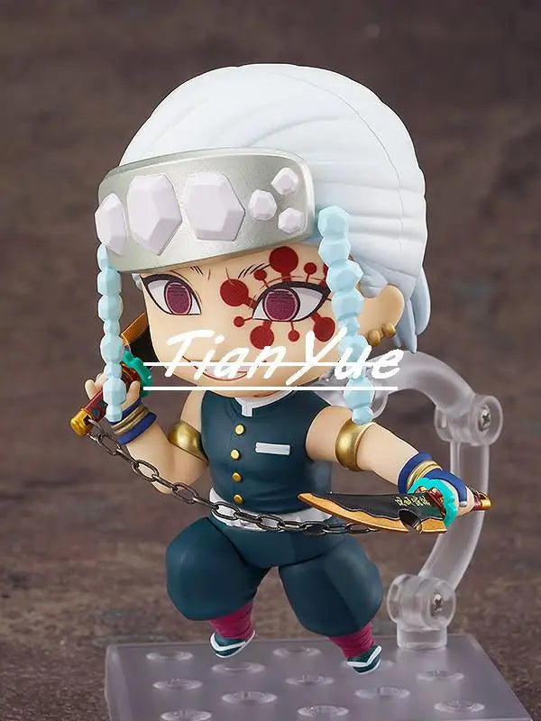 Anime Uzui Tengen 1830 cute version Movable Face Change Figure 10CM