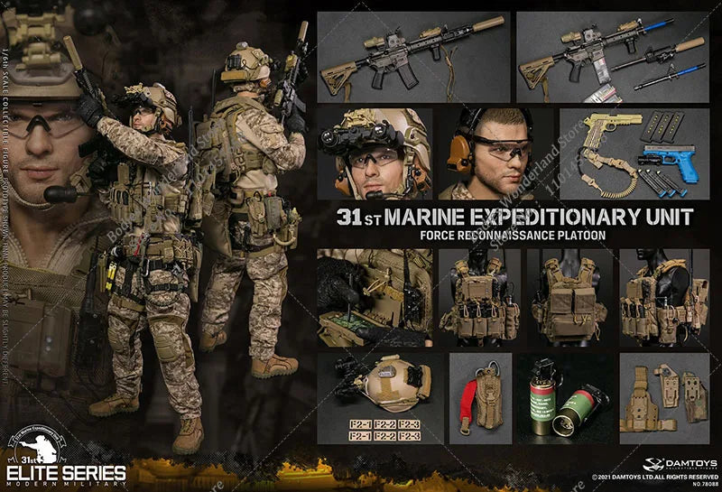DAMTOYS DAM 78088 1/6 Scale Collectible 31. Marine Expeditionary Unit Force Reconnaissance Platoon Männliche Soldat Actionfigur