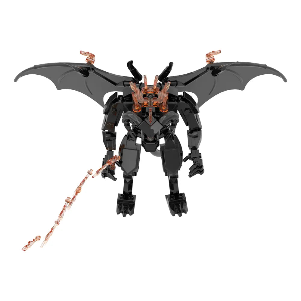 Gobricks MOC Rings Movie Figure Balrogs Monster Building Block Set Balroged of Moria Bricks
