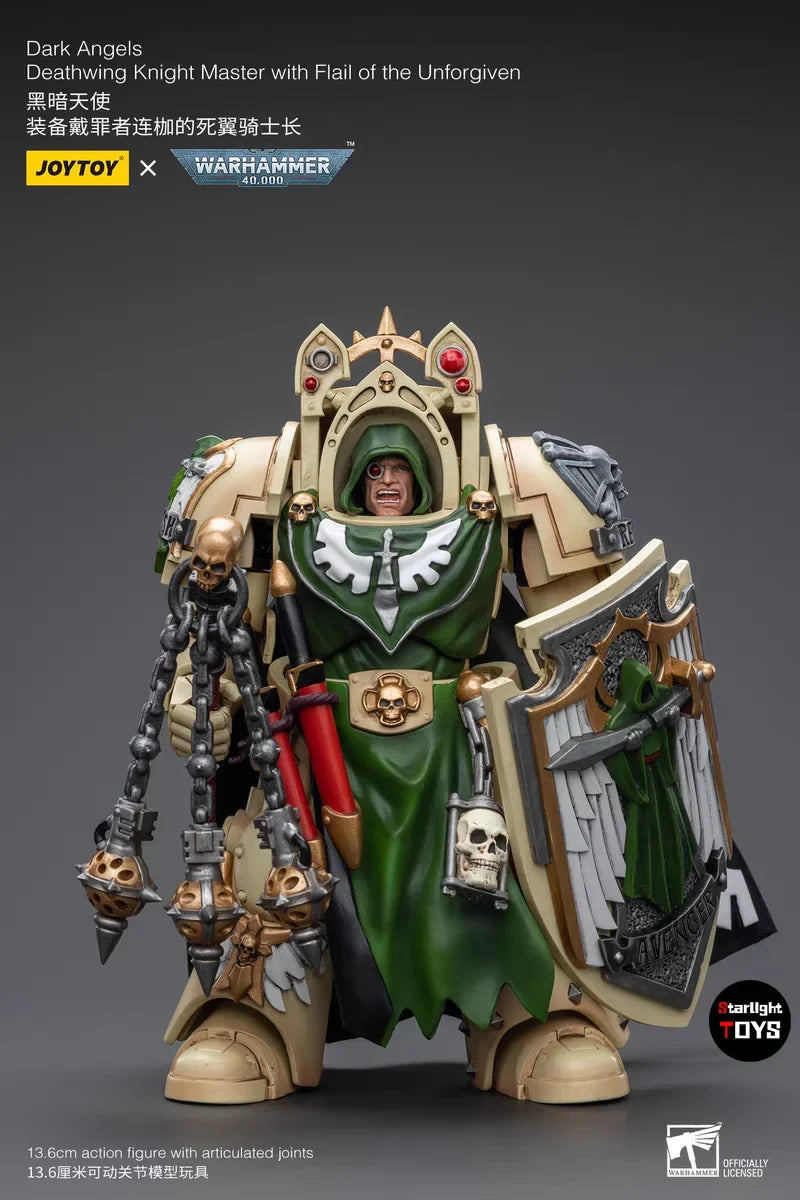JOYTOYe Warhammer 40K Dark Angels Deathwing Knight Master Mace of Absolution 1 Mace of Absolution 2 Toys Model 1/18 Action Figur