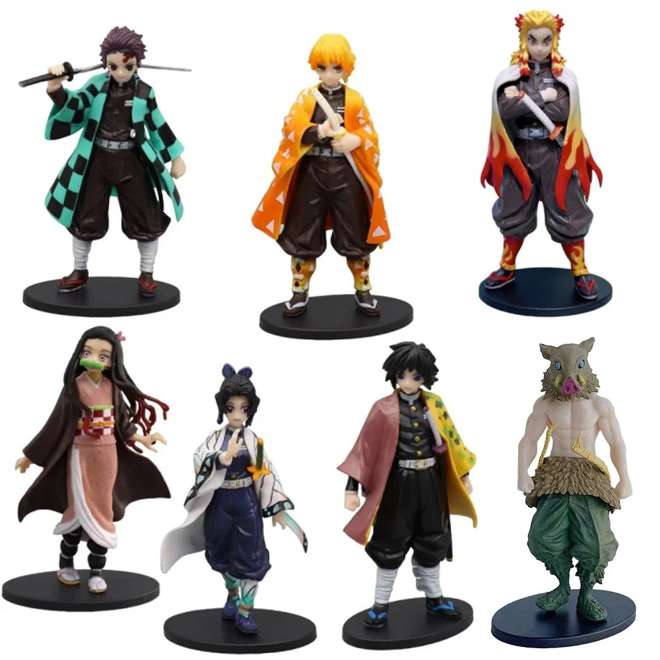 Hot Anime Demon Slayer Kimetsu no Yaiba Figure Kamado Tanjirou Action Figure Agatsuma Zenitsu Nezuko Warrior PVC Model Toys
