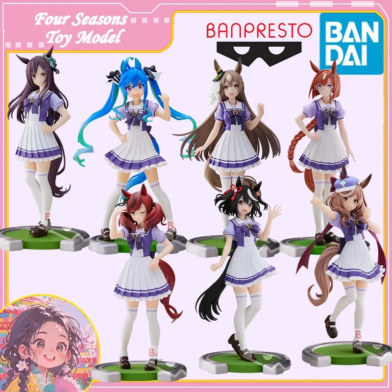 Fast Shipping Bandai Anime Pretty Derby BANPRESTO Special Week Rice Shower Silence Suzuka Tokai Teio Original Model Toys Figure