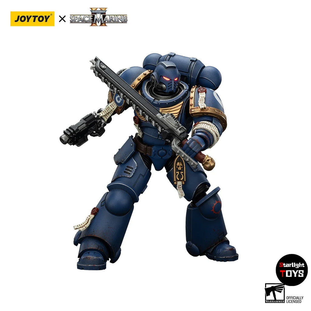 JOYTOY 1/18 Action Figure Warhammer 40K Ultramarines Lieutenant Titus Sergeant Gadriel Brother Chairon-Collectors Edition Model
