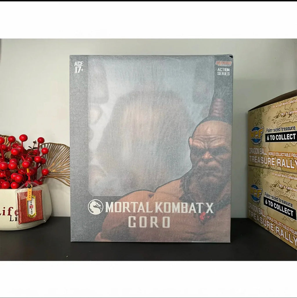 Original Storm Toys 1/12 Mortal Kombat X Goro Three-Head Configuration Hot Blood Anime Action Figures Model Toy Boys' Toy Gift
