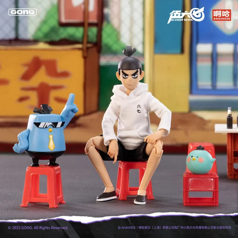 The First Original Creation 22cm Scissor Seven Action Figure Model 1/8 Anime Series Killer Seven Model Toy Collectible Gift