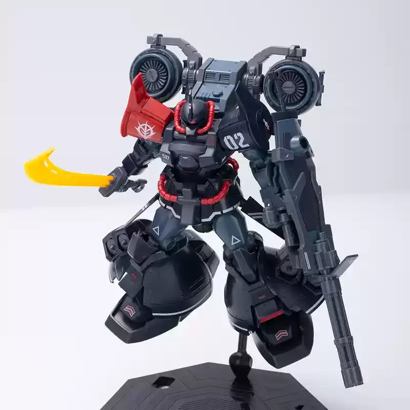 Gravitation HG 1/144 MS-07H-8 Gouf Flight Type Assembly Model Kit - Action Figure Plastic Robot Toy in Black Green Blue