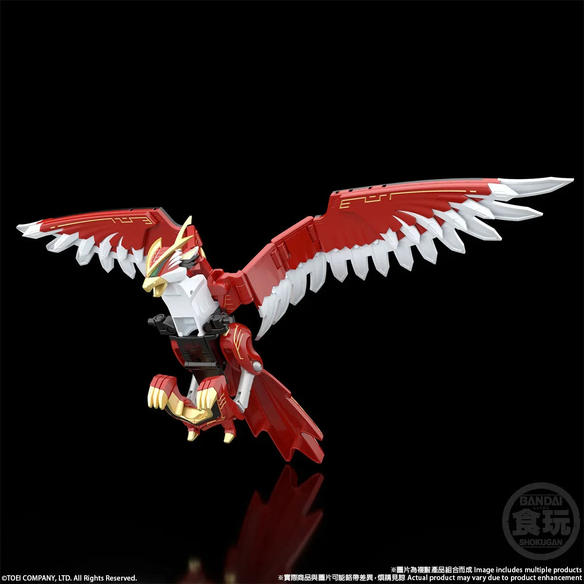 Bandai SMP [Shokugan Modeling Project] Hyakuju Gattai GaoIcarus Set (W/O Ramune) Action Figures toys