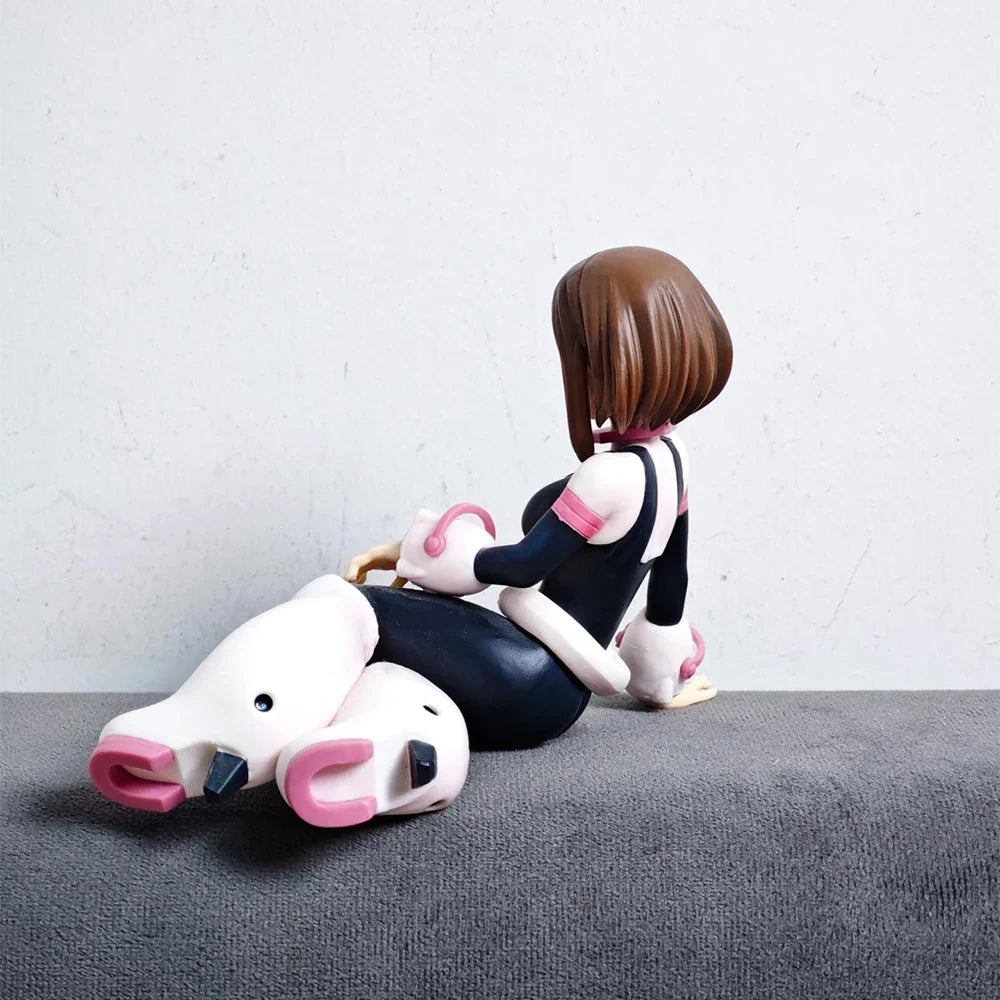 Anime MHA Hero Academia figure Ochaco Sitting pose Action Figure Uraraka Ochako pvc Collect Model Gift Doll 10cm