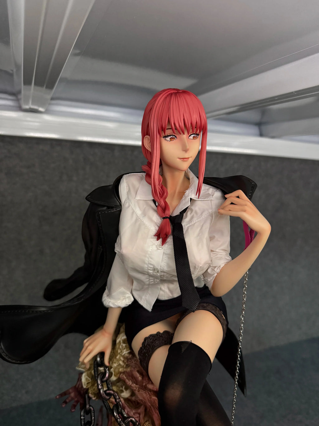 46cm Anime Chainsaw Man Figure Makima Action Figures Extra Large Sexy Makima Statue Desktop Ornamen Collection Model Toys Gifts