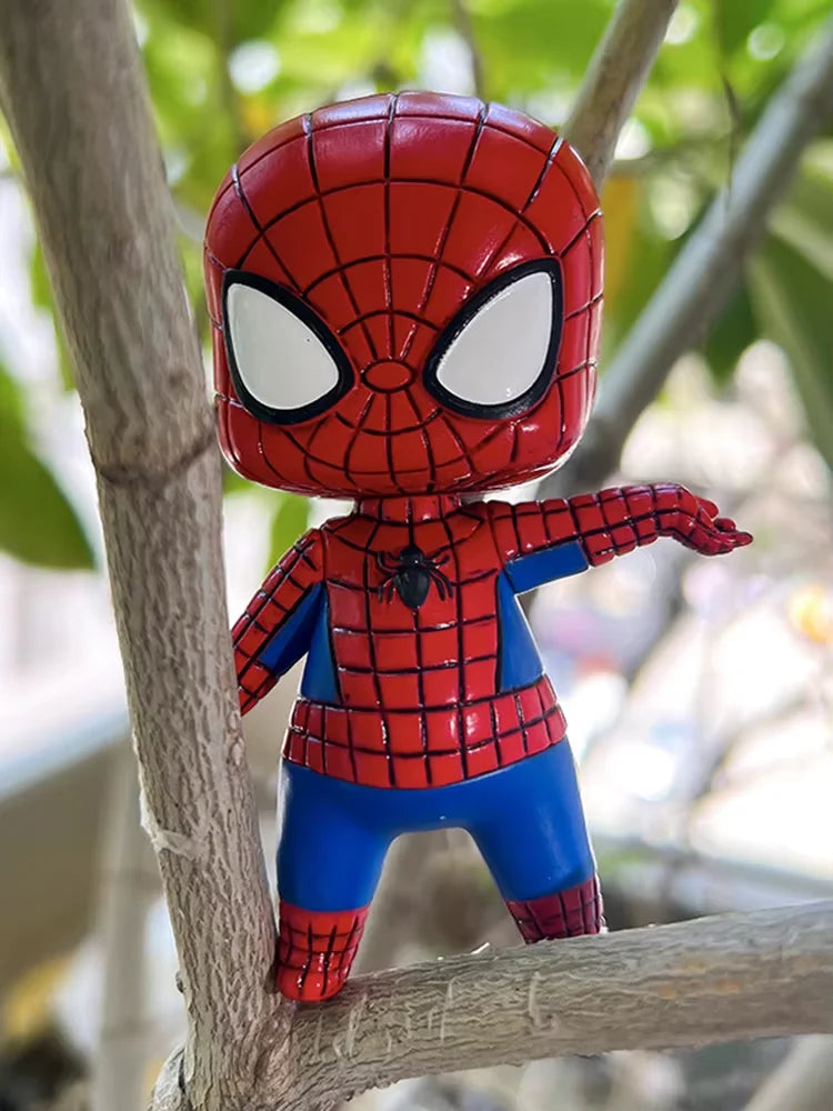 The Avengers Captain Q Edition Figure America Winter Soldier Spiderman Figure Handmade Desktop Ornament Creative Collectible Toy