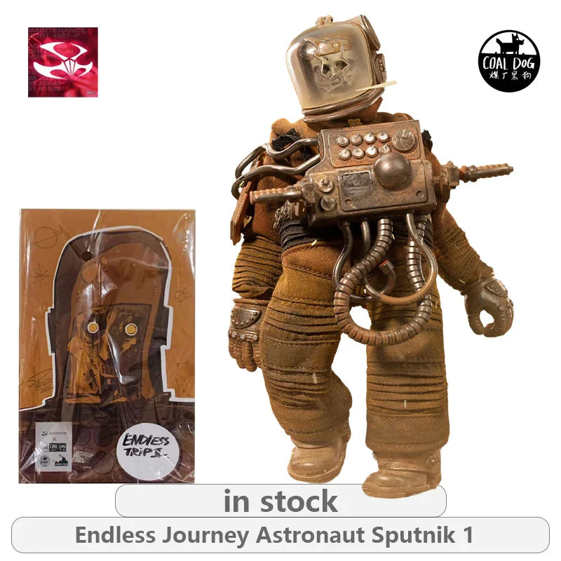 DAMTOYS 1:12 Kohlefabrik Black Dog Serie Quiet Sir/Endless Journey Astronaut Sputnik 1 Actionfigur Modell Spielzeug Bewegliches Modell