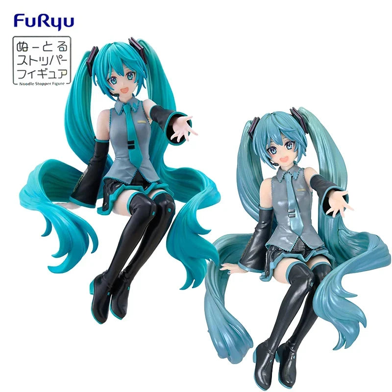 In Stock FuRyu MINNA NO KUI Noodle Stopper A / Last Reward Hatsune Miku Pearl Color Ver. PVC 14CM Anime Action Figures Model Toy