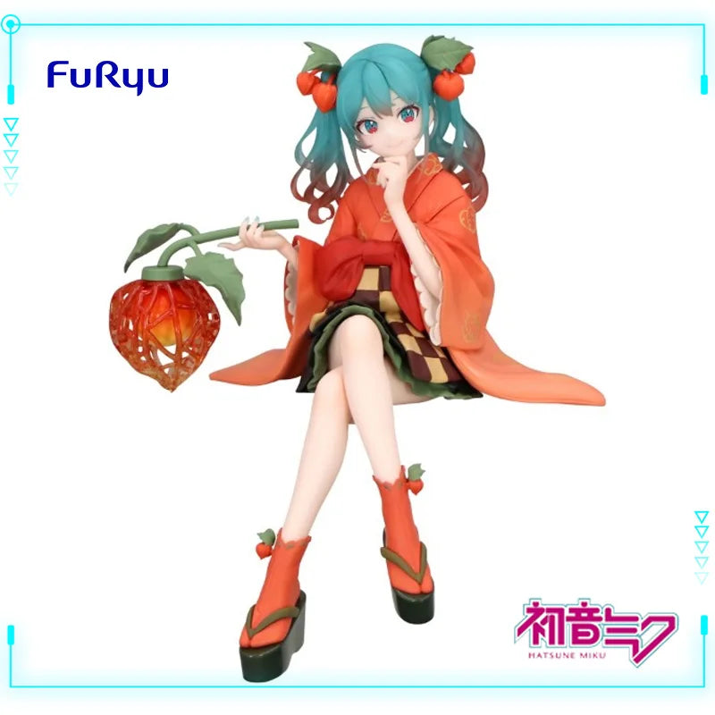 FuRyu Original Genuine Vocaloid Hatsune Miku Blumenfee Lampionblume 15cm Noodle Stopper Modell Spielzeugfiguren