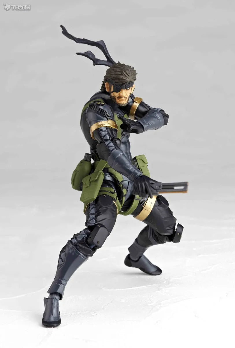 Kaiyodo Original Revoltech Metal Gear Solid Mobile Series SNAKE  Action Figure Model Toys Movable Model Ornaments Gifts for Boys