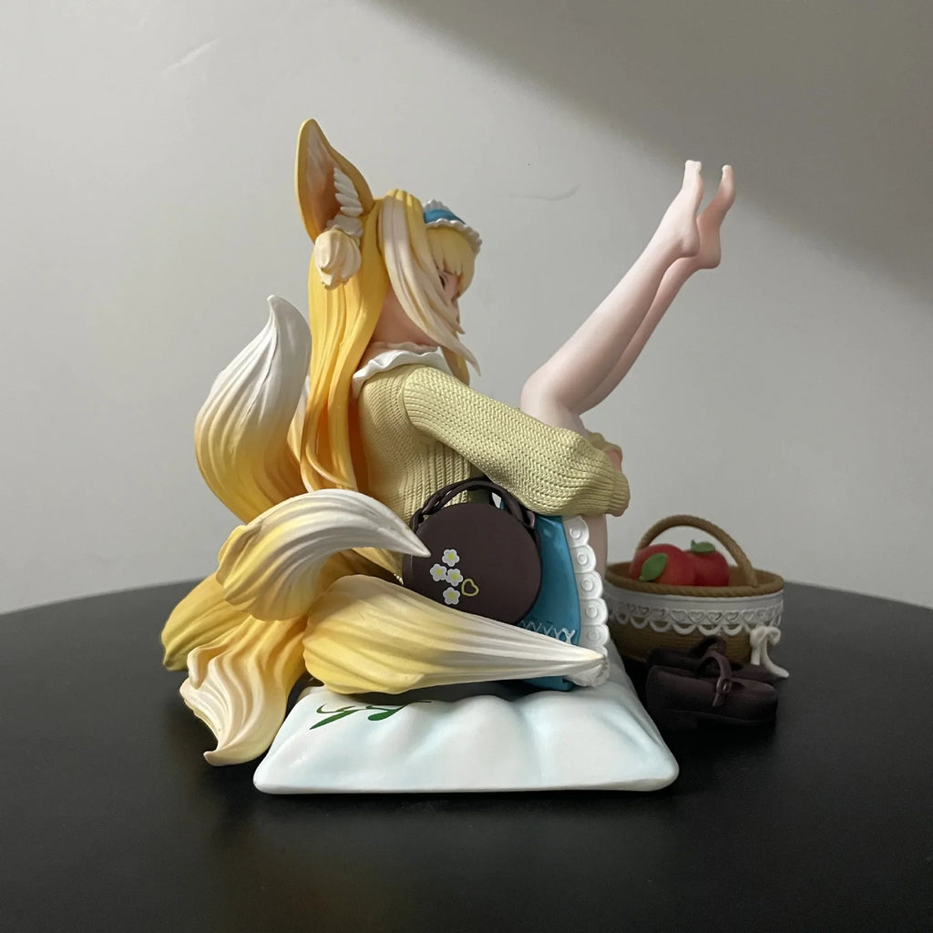 Arknights Suzuran Spring Song Picnic Theme Anime Figure Fox girl Statue Desktop Decoration Gift