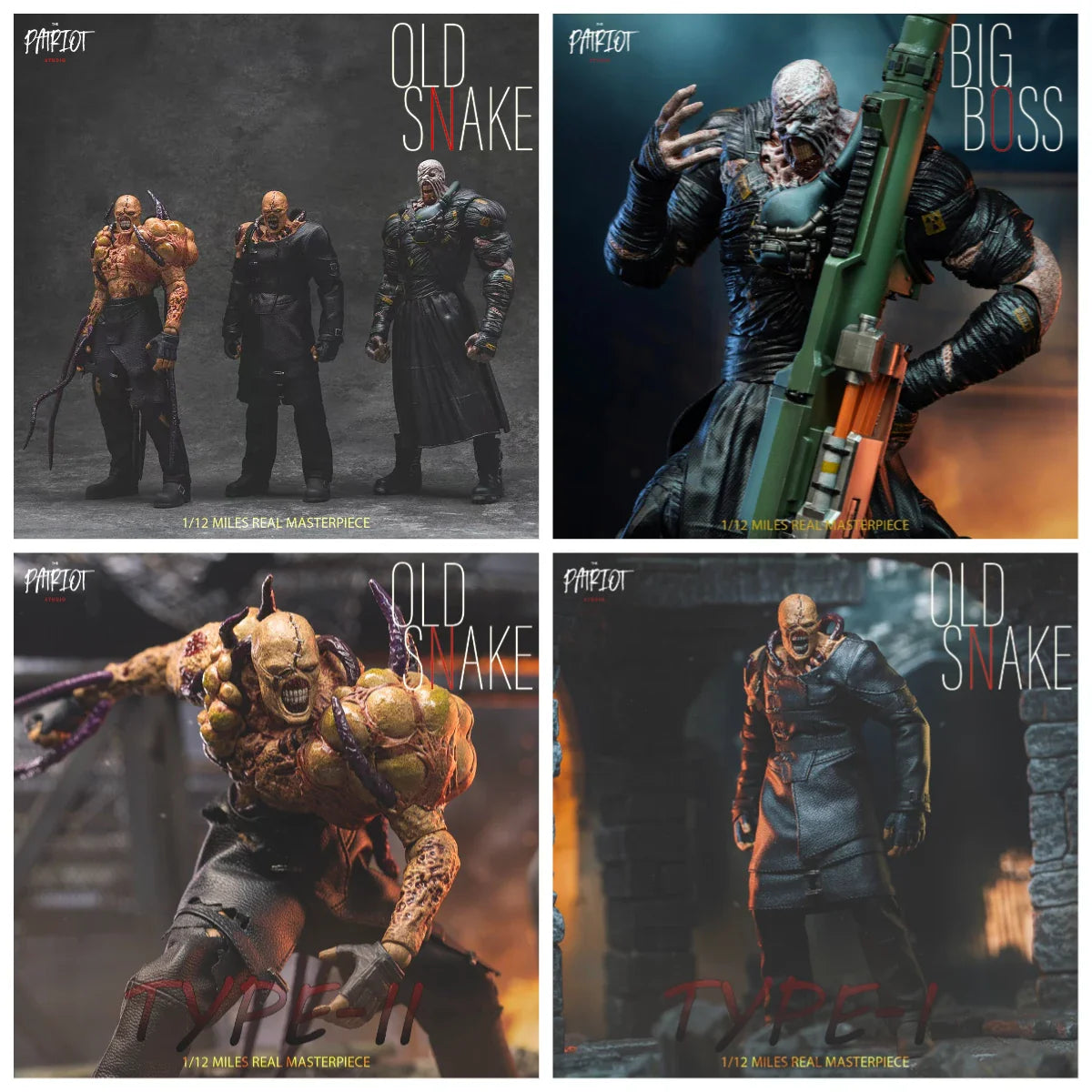 Patriot Studio 1/12 scale Zombie Nemesis BIG BOSS Licker Action Figures Toy Gift Collection