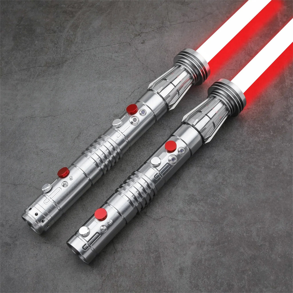 Darth Maul SNV4 2pcs Handle+Blade JEDI 27sound Double Lightsaber Toys Metal Hilt Light Smooth Swing Sword Laser Proffie TXQSABER
