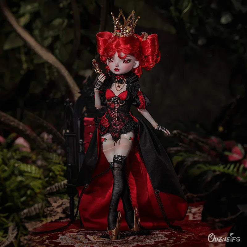 Heart BJD Doll 1/6 Red Queen Movable Joint Fullset Fashion Toys Heart-shaped Cane for Girls Gifts YOSD Doll